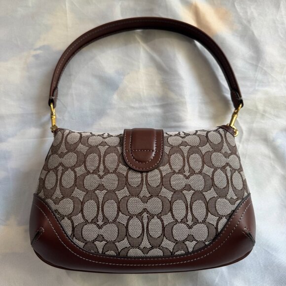 COACH Soho Flap Bag in Crystal Signature Jacquard - Picture 12 of 15